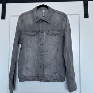 H&M distressed denim shirt